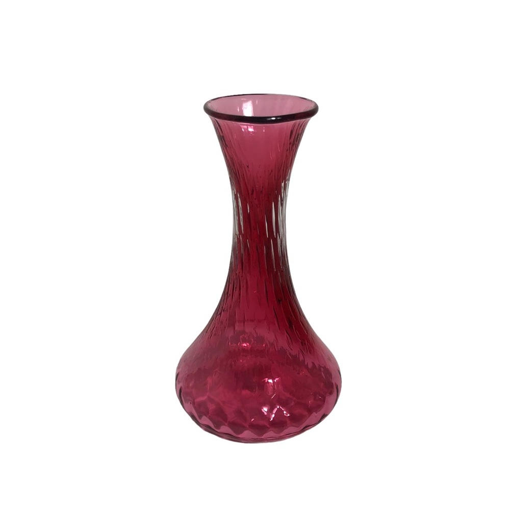 Fenton vtg 7.5” tall cranberry vase